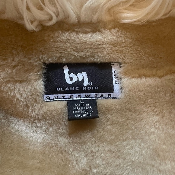 Blanc Noir Faux Fur Vintage Penny Lane Coat Jacket Hippie Y2K 90’s - Picture 5 of 7